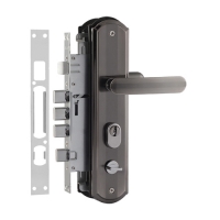 Замок врез. 300-68мм (Автомат) Левый мат.никель-черн.никель арт.18728 Нора-М