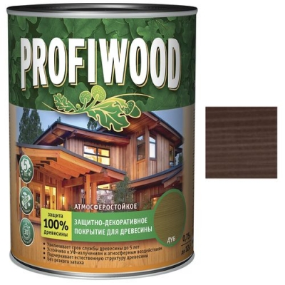 Защитно-декоративное покрытие для древесины PROFIWOOD палисандр (0,7кг.) (4640)