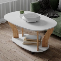 Журнальный стол Консул-3 белый/дуб крафт золотой "Микон" г.Пенза