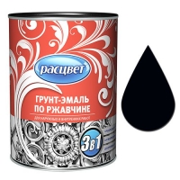 Грунт-эмаль по ржавчине алкидная 0,9 кг. РАСЦВЕТ черная (5236)