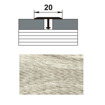 Профиль стыкоперекрывающий ламинированный ЛС 10.2700.4046