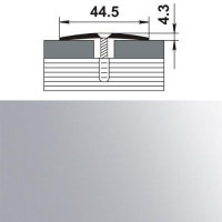 Профиль стыкоперекрывающий ПС 04. 900.01л серебро люкс