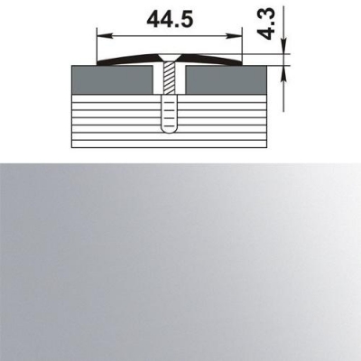 Профиль стыкоперекрывающий ПС 04. 900.01л серебро люкс
