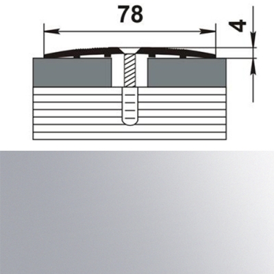 Профиль стыкоперекрывающий ПС 18.1350.01л серебро люкс