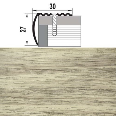 Профиль угловой ПУ 04. 1350.089 клен беленый