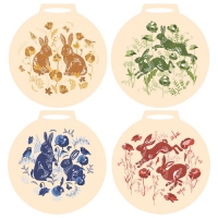 Разделочная доска "Зайцы на лужайке". Диаметр 26см. MT88-441 Разделочная доска "Зайцы на лужайке". Диаметр 26см. MT88-441