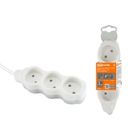 Удлинитель бытовой Люкс УЛ3 3 гнезда, 3м, б/з, с з/ш, ПВС 2х0,75 мм2 10А/250В TDM (SQ1303-0224) Удлинитель бытовой Люкс УЛ3 3 гнезда, 3м, б/з, с з/ш, ПВС 2х0,75 мм2 10А/250В TDM (SQ1303-0224)