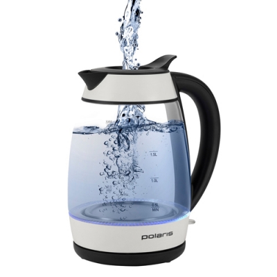 Чайник электрический PWK 2006CGL (POLAS), Белый/черный