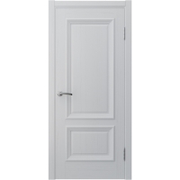 Дверь филенчатая Квадро_27 ясень эмаль белая глухое ДГ(шир 70)б/к/б/о