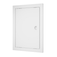 Л1530Р, Люк-дверца ревизионная 168х318 с фланцем 146х296 с ручкой АБС