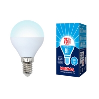 Лампа светодиодная LED-G45-9W/NW/E14/FR/NR белый свет (4000K) Серия Norma