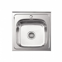 Мойка LEDEME накладная 50х60 т.0,6 ГЛЯНЕЦ бол.сиф. (L95060-6) (+ сифон)