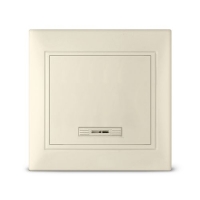 Выключатель однокл. с подстветкой Севиль, с/у, 10А, слоновая кость Б-С0121