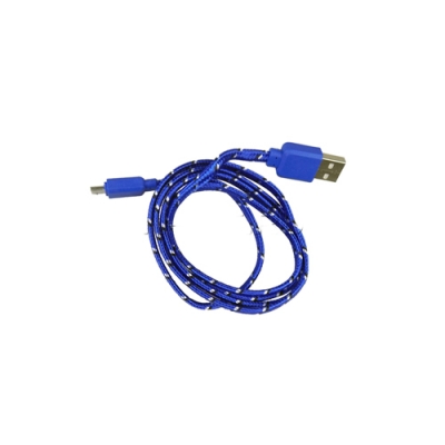 Дата-кабель USB micro-B - USB2.0, 1м, синий, S042