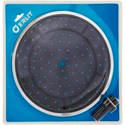 Душ верхний круглый 240 мм без подсветки черный пластик