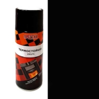 Эмаль ТЕРМОСТОЙКАЯ аэрозольная ЧЕРНАЯ 425 мл. Престиж