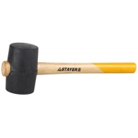 Киянка STAYER STANDART резиновая с дерев.рукояткой, 55мм, 0,34кг 20505-55