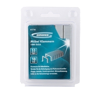 Скобы, 10 мм, для мебельного степлера, усиленные, тип 53, 1000 шт.// GROSS арт.41710 Скобы, 10 мм, для мебельного степлера, усиленные, тип 53, 1000 шт.// GROSS арт.41710