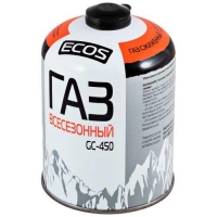 Газ всесезонный т.м.ECOS в баллоне GC-450 (резьбовой EPI-GAS,450 г, Корея)