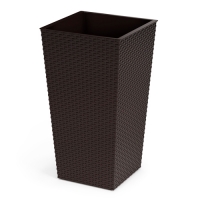 Кашпо напольное "Ротанг" 230х220х415мм (со вставкой)(мокко) (уп.5) М8850 г.Октябрьский Кашпо напольное "Ротанг" 230х220х415мм (со вставкой)(мокко) (уп.5) М8850 г.Октябрьский