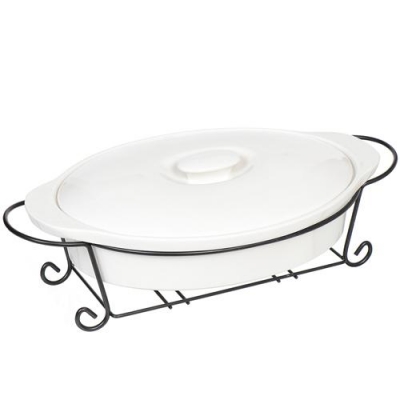 Мармит 40см керам Классика овал 3,8 л Y4-2752 DANIKS (333237)