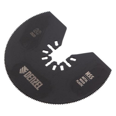 Насадка для МФИ отрезная полукруг., HSS, по металлу и дереву, 80 х 1,2 мм, мелкий зуб// Denzel арт.7