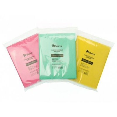 Салфетки вискозные СВЕРХПРОЧНЫЕ для кухни и уборки 10 шт в упак. 30х38см PATERRA (406-063)