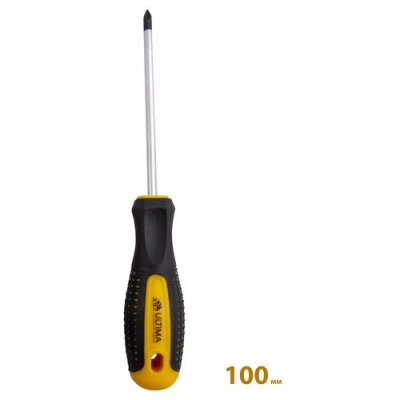 Отвертка Ultima, Ph2 х100 мм, CrV, 2-х компонентная рукоятка anti slip арт.124029