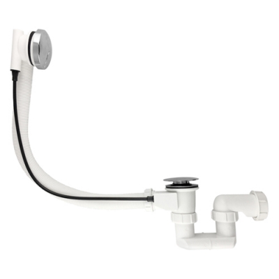 Сифон - автомат, на ванну, пластиковый с тросиком 8731 САНАКС