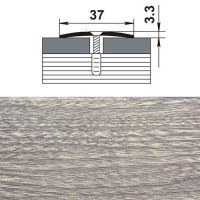 Профиль стыкоперекрывающий ПС 03.1350. 045 дуб дымчатый Профиль стыкоперекрывающий ПС 03.1350. 045 дуб дымчатый