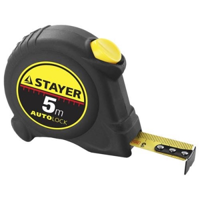 Рулетка с автостопом STAYER АutoLock 7,5м / 25мм 2-34126-07-25_z02