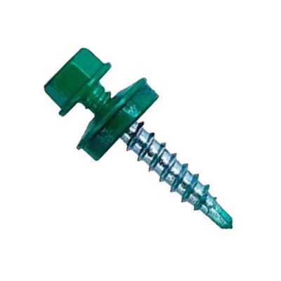 Саморезы кровельные 4,8 х 70 зеленый мох RAL 6005 (1250 шт) г.Калуга