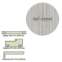 Коробка телескоп 3D-Line 70х28х2070 четв.42мм с уплот. дуб серый Леском