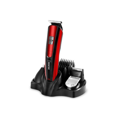 Набор для стрижки Centek CT-2133 (Red) 4 насадки, 4 гребня, база с подзарядкой