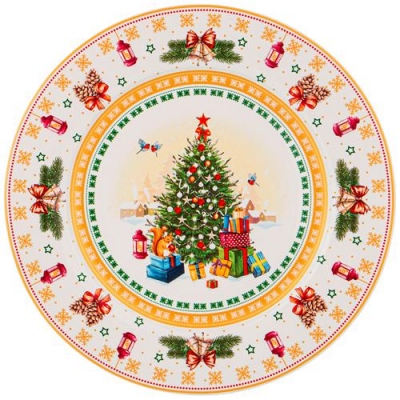 Тарелка обеденная lefard "Елка" 26см 85-1606 Тарелка обеденная lefard "Елка" 26см 85-1606