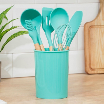 Набор кухонных принадлежностей "Лиам" 7 предметов 33х12,5х12,5 см, цвет бирюзовый арт.6989618 г.Екат