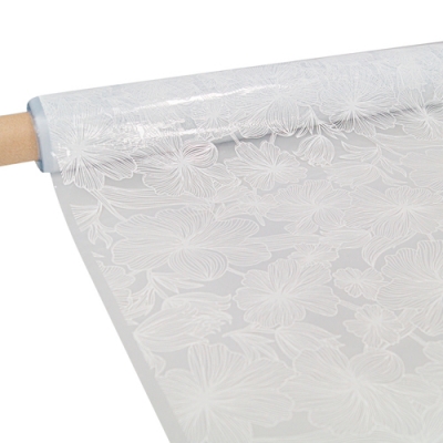 022 white Клеенка ПВХ в рулоне LACE(Муза) 1,32*22 м