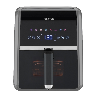 Аэрогриль Centek CT-3189 (серый) <5л> 1500Вт, сенсорное управление, 8 программ, обдув 360 Аэрогриль Centek CT-3189 (серый) <5л> 1500Вт, сенсорное управление, 8 программ, обдув 360