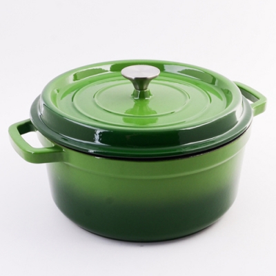 40625 Кастрюля чугун 2,3 л эмаль/покрытие зелёная MB (х4) "MAYER & BOCH"