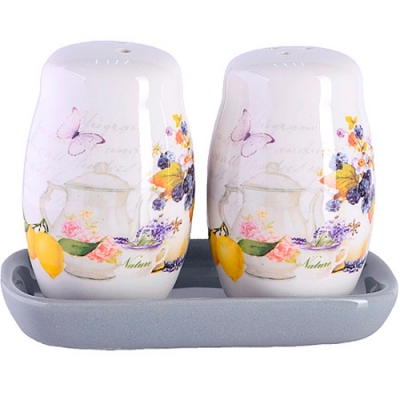 60195 Набор для специй на подставке 3пр Утренняя свежесть доломит LR (х72) "MAYER & BOCH"