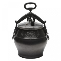 Афганский казан на 15л,черный с боковыми ручками