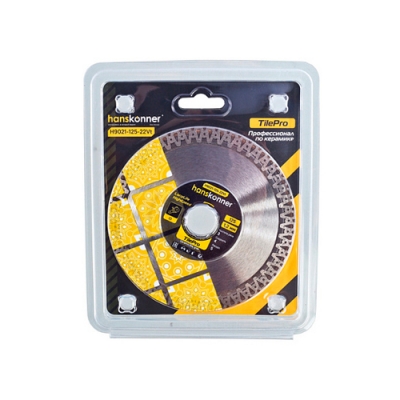 Алмазный диск Hanskonner 125x22,23x1,2 мм V-тип TilePro H9021-125-22Vt