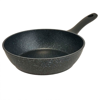 ALPENKOK AK-0534 Сковорода-СОТЕЙНИК d=24см,h6,5cm,алюмин.,ИНДУКЦИЯ, антипр.покр."BLACK MARBLE"(6)