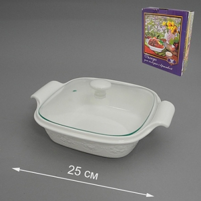 Блюдо для холодца с крышкой СТИЛЬ ЖИЗНИ 25*20,5*10,5 см цв.уп. (КОР-12ШТ) 574-501