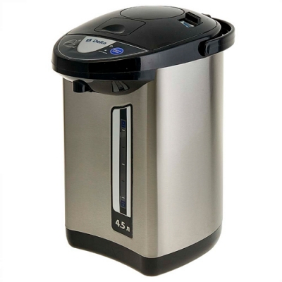 Чайник-термос Delta DL-3026 нерж корпус, 4,5л, 3 способа разлива, 900Вт