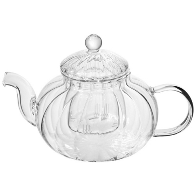 Чайник завароч., AROMA RIVIERA, объём: 850 мл, из боросил стекла с гранями со стекл фильтром 108963