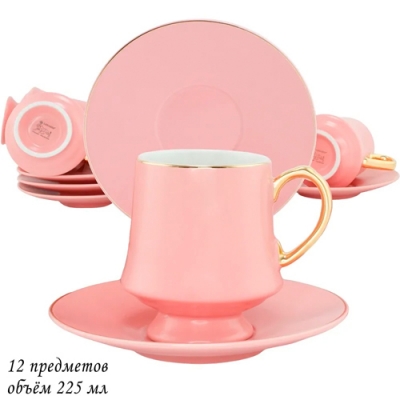 Чайный набор 12пр. 225 мл в под.уп.(х8) Фарфор арт.244-029 Чайный набор 12пр. 225 мл в под.уп.(х8) Фарфор арт.244-029