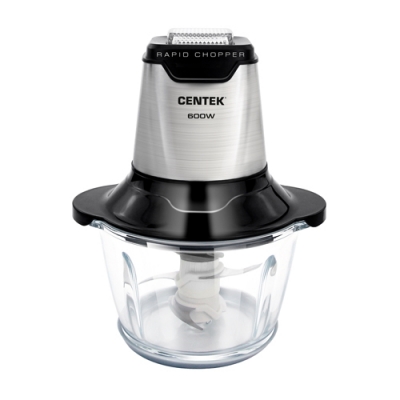 Чоппер Centek CT-1392 (сталь) <600Вт> 6 лезвий, стеклянная чаша 1,2л, разборные ножи