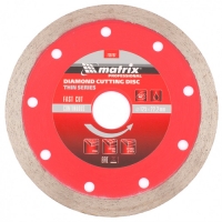 Диск алмазный отрезной сплошной ф125х22,2мм, тонкий, мокрое резание// Matrix арт.730787