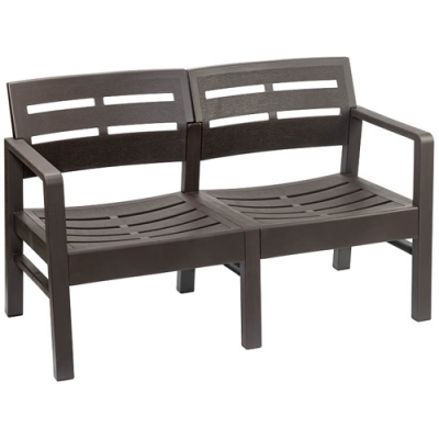 Диван РЕЙКИ двухместный IDEA коричневый ротанг М4001